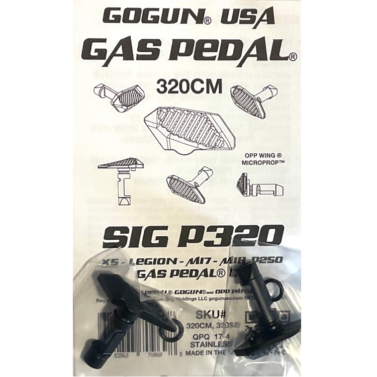 Gas Pedal® Assist - Thumb Rest for SIG P320 X5, X10, M17, M18, AXG, P250 (All Generations)