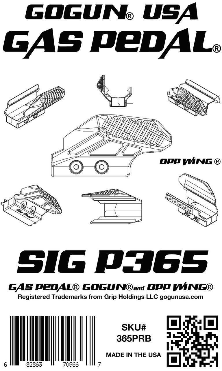 Gas Pedal® 365 for Sig Sauer P365 and Sig P365 X and XL