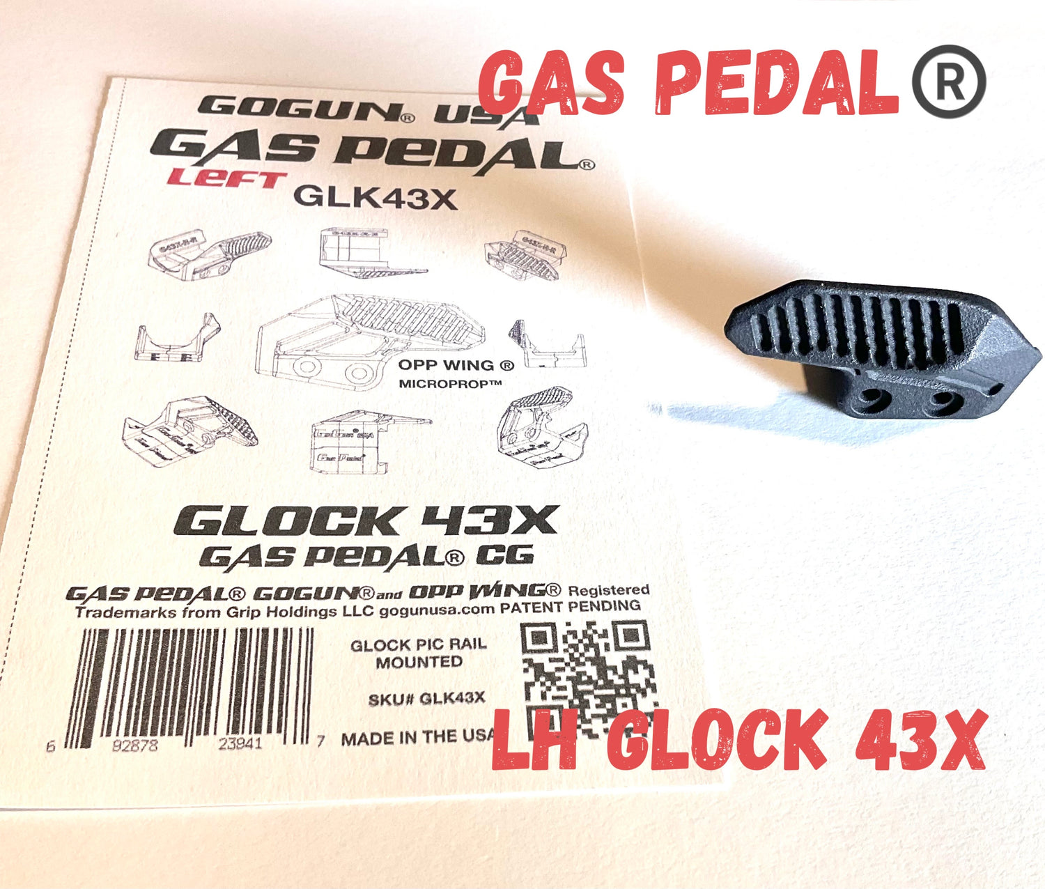 Gas Pedal® for Glock 43x GoGun USA