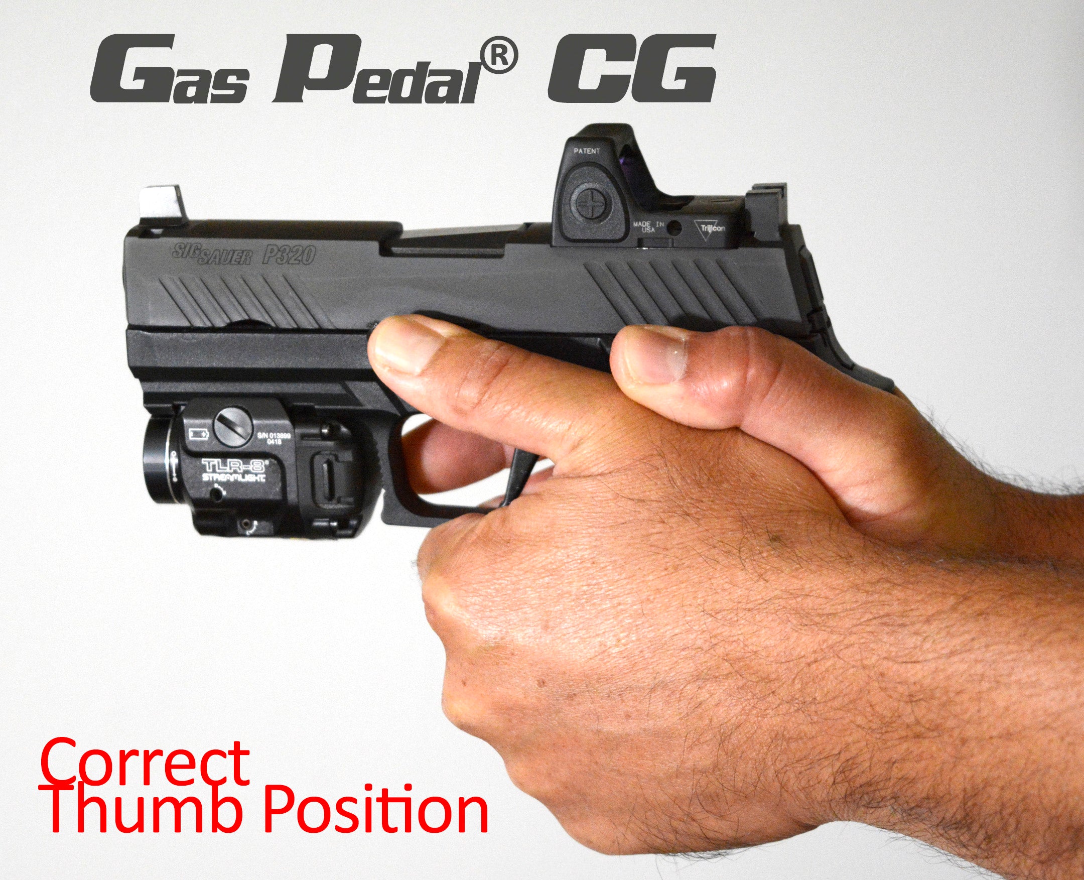 Opposable Grip thumb rest  on Sig P320