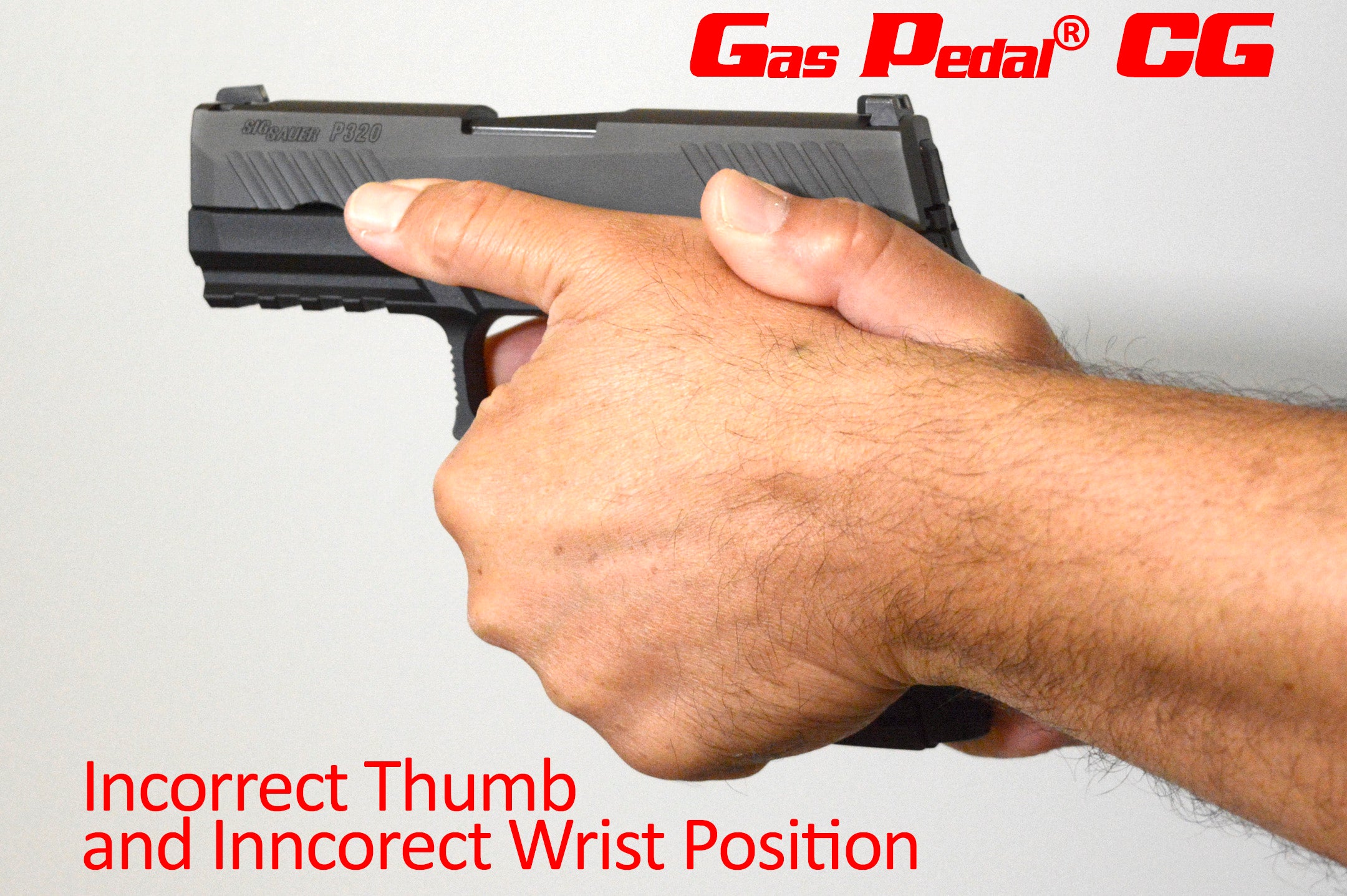  Gas Pedal Opposable Grip Thumb rest on Sig P320